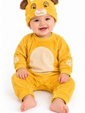 Yellow Plush baby Simba One-Piece Romper for Babies